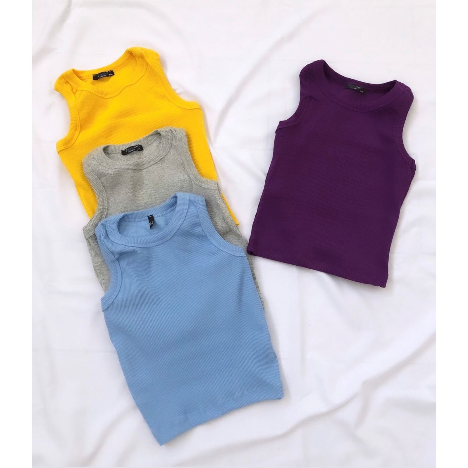 Açık Mavi Atlet Crop