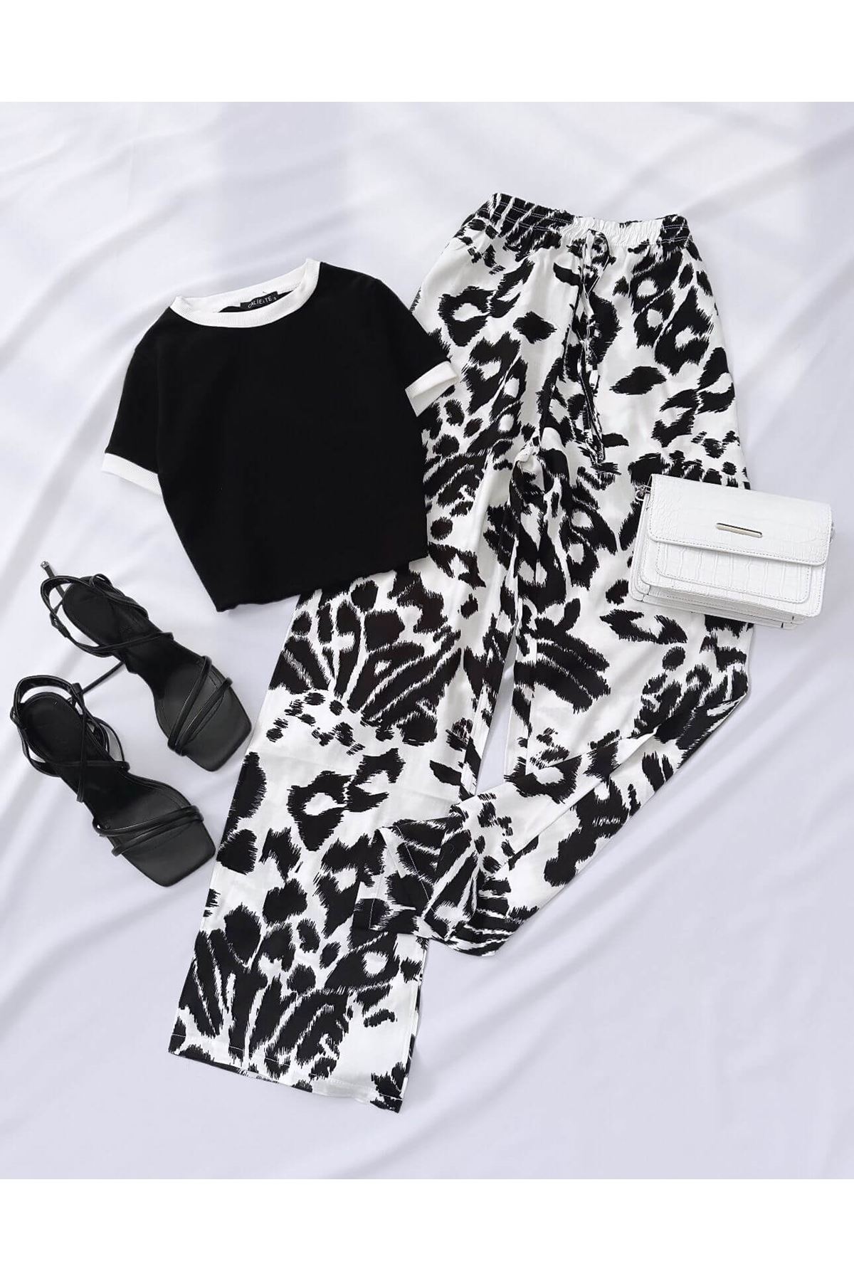 Siyah Basic Biyeli Crop