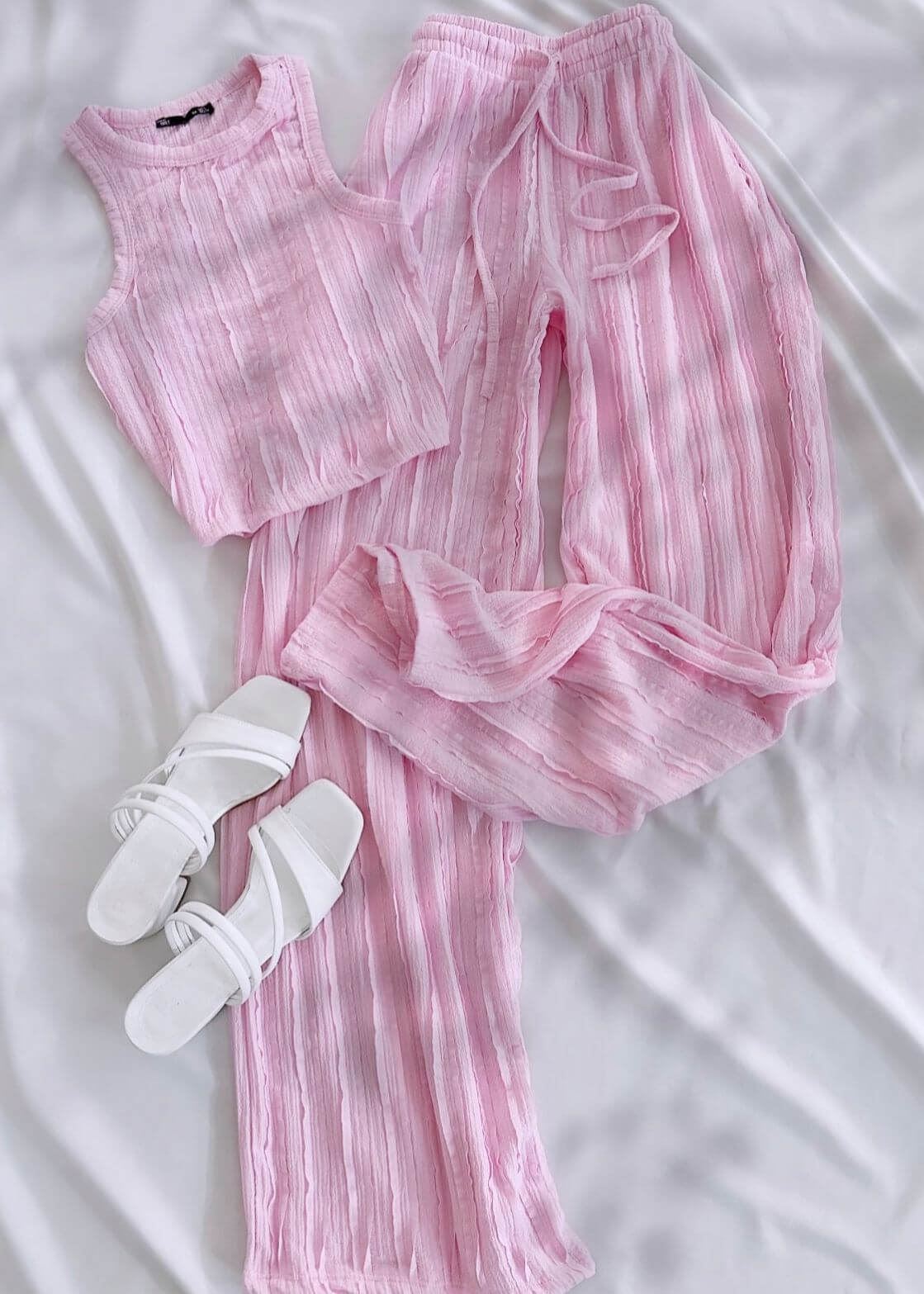 Pembe Halter Yaka Takım