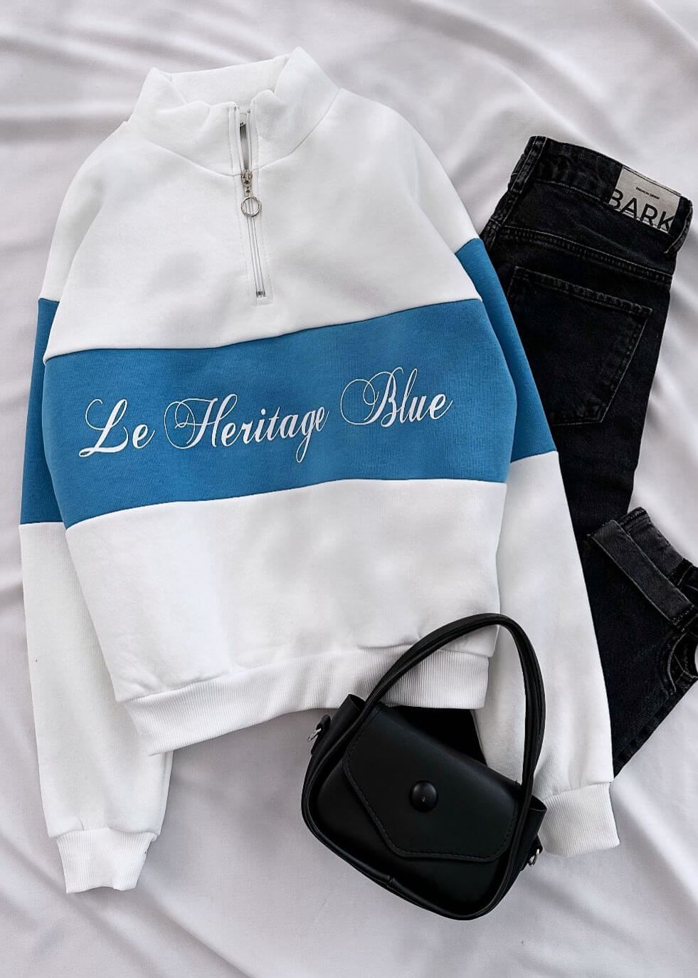 Beyaz Lhb Çift Renk Sweat 