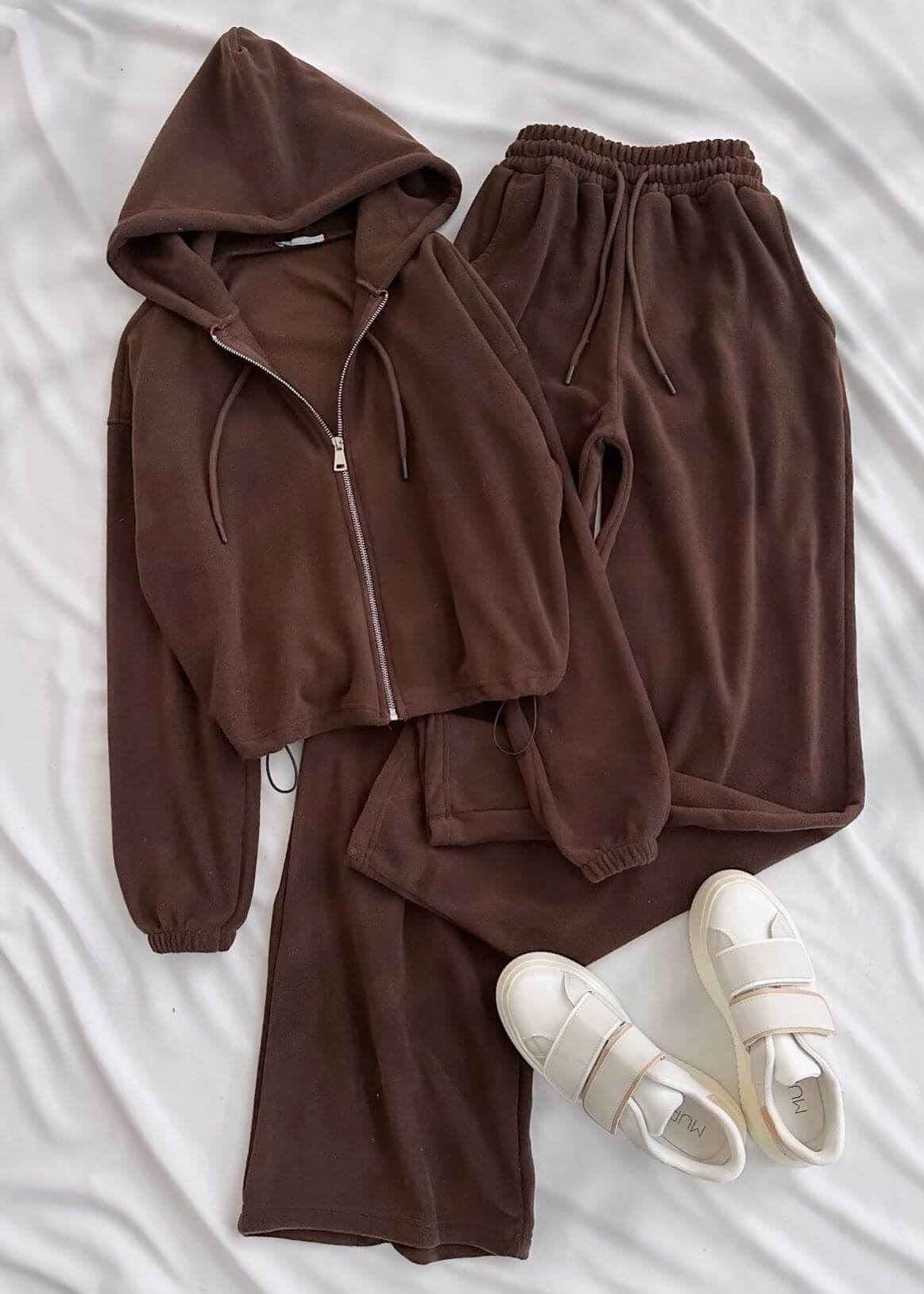 Kahverengi Polar Bel Stoperli Takım