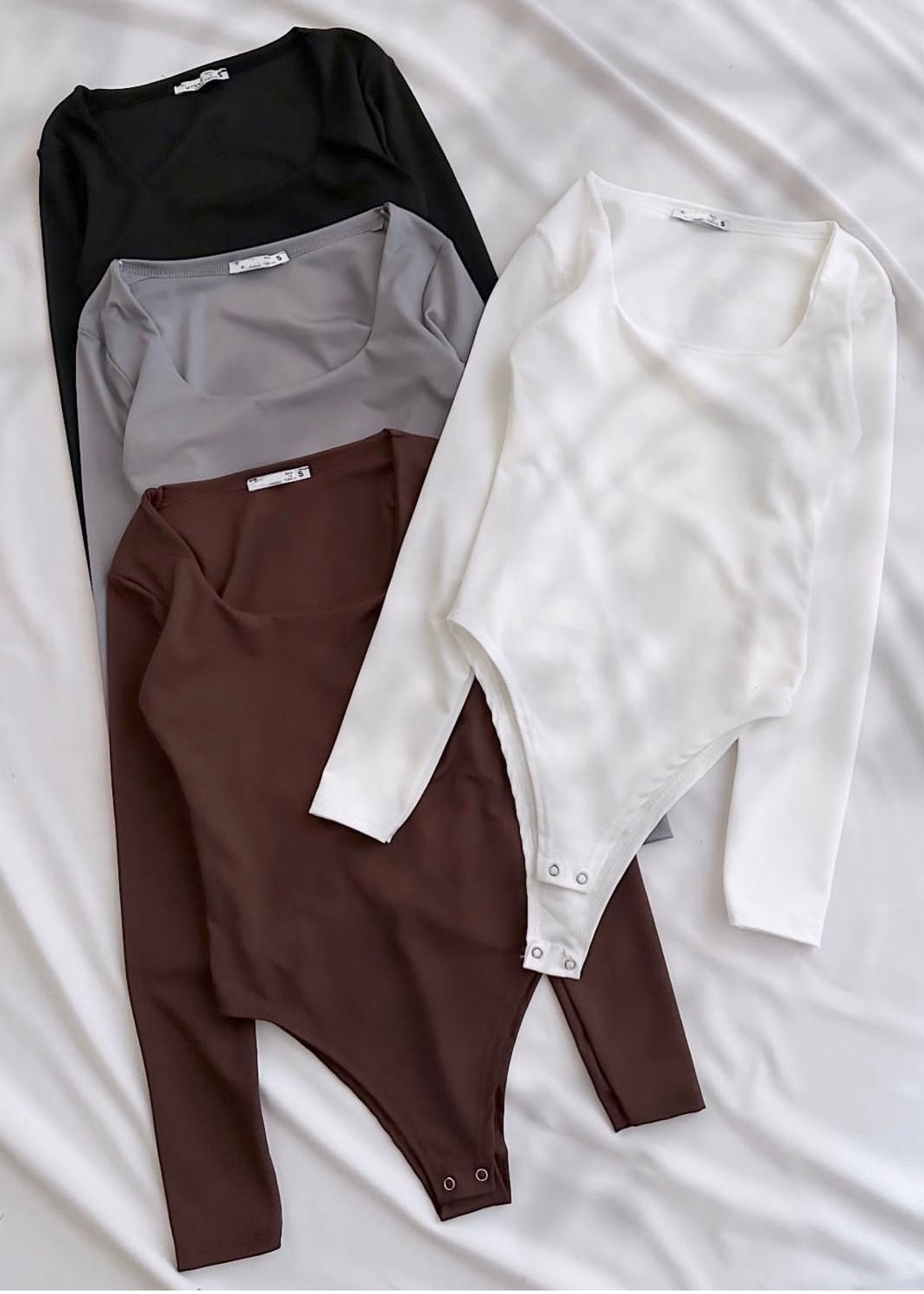 Antrasit Uzun Kol Bodysuit