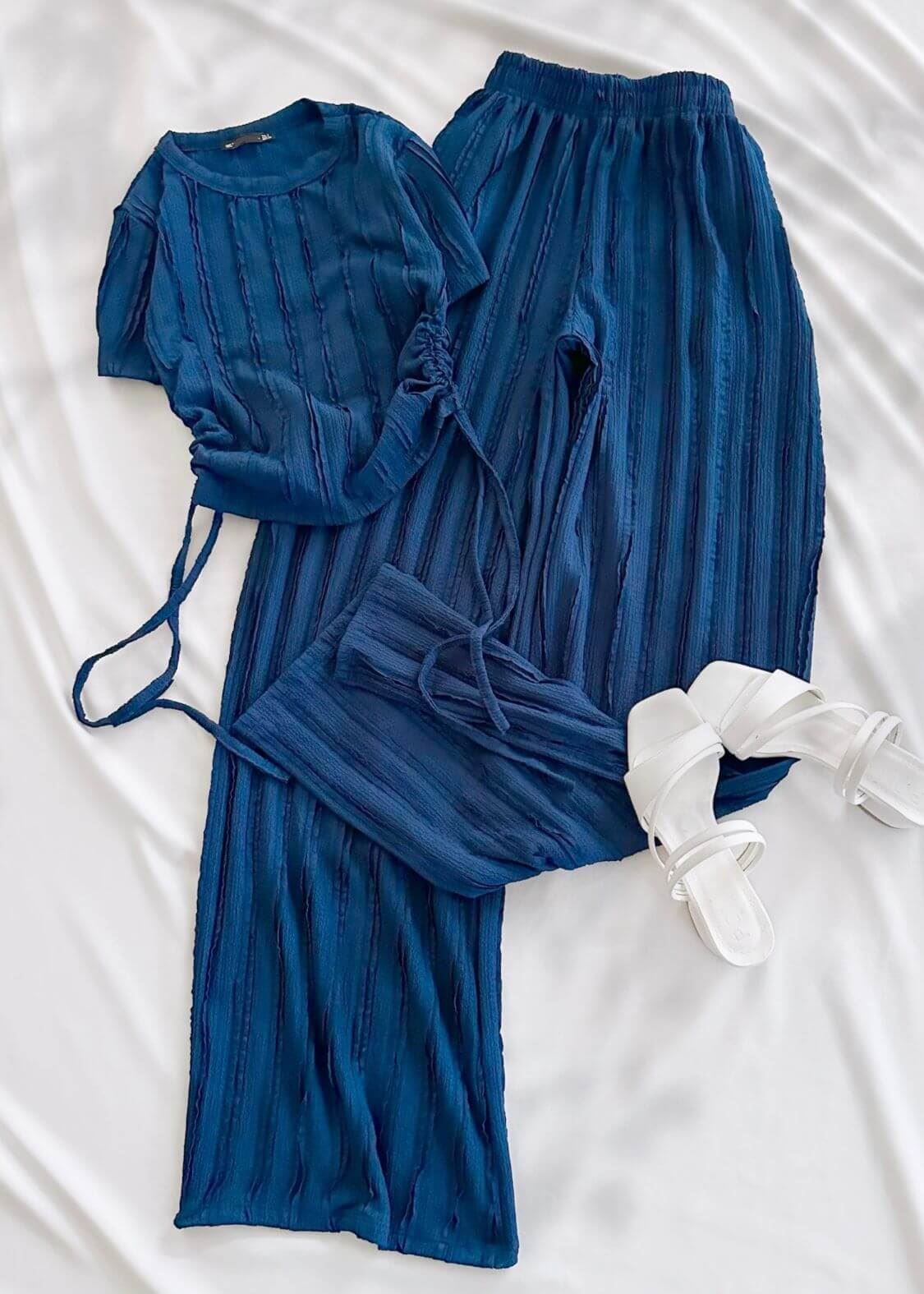 Lacivert YS  Yan Büzgü Takım