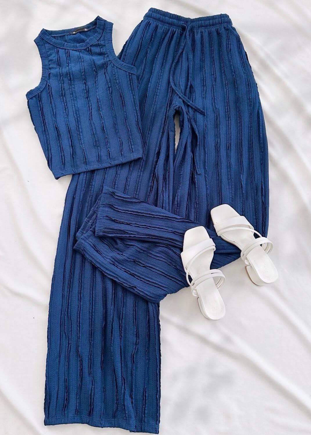 Lacivert Halter Yaka Takım