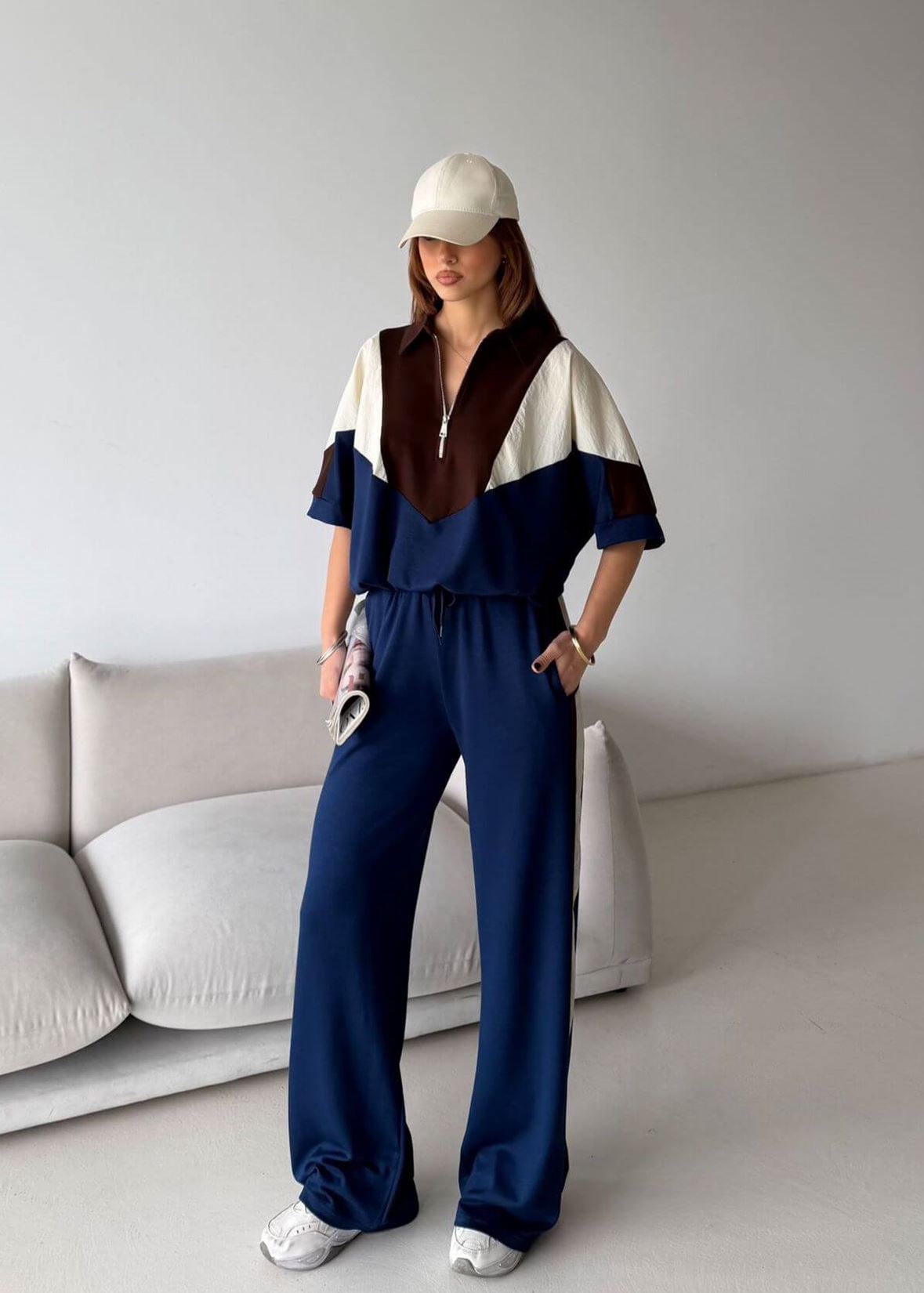 Mavi 3 Renk Pantolon Takım