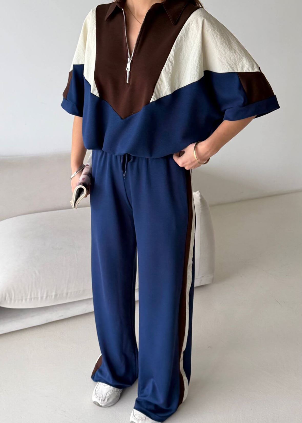 Mavi 3 Renk Pantolon Takım