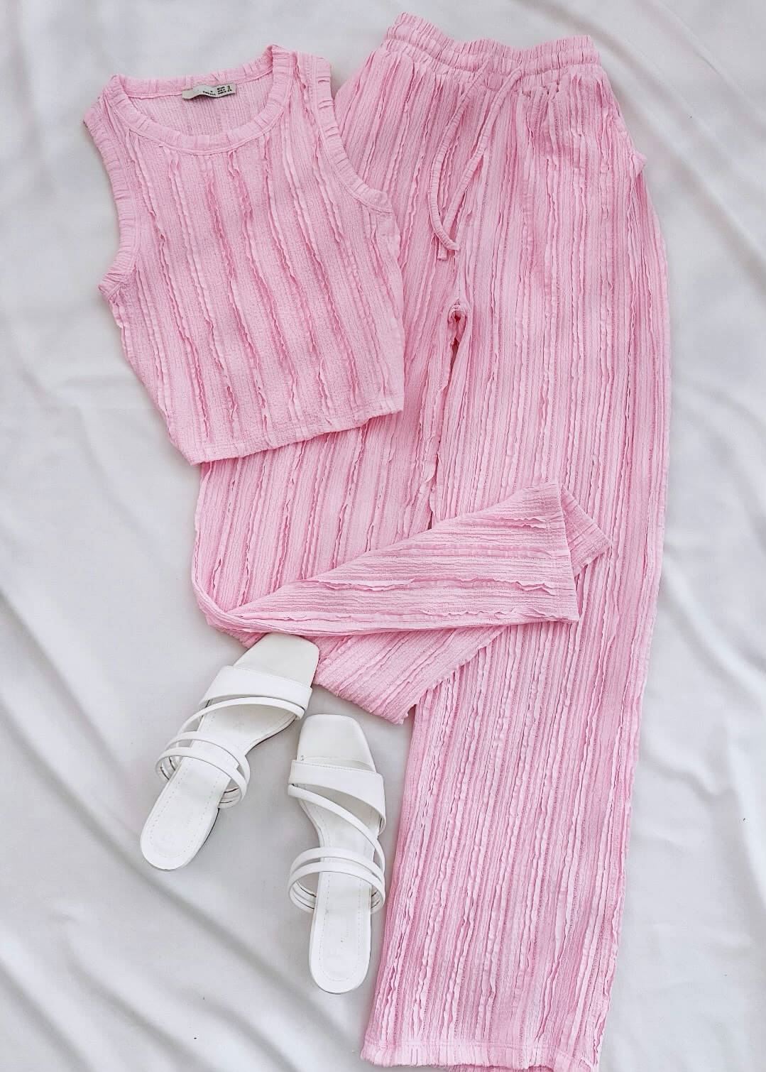 Pembe Halter Yaka Takım