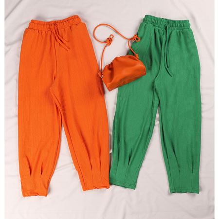 Turuncu Bürümcük Pantolon