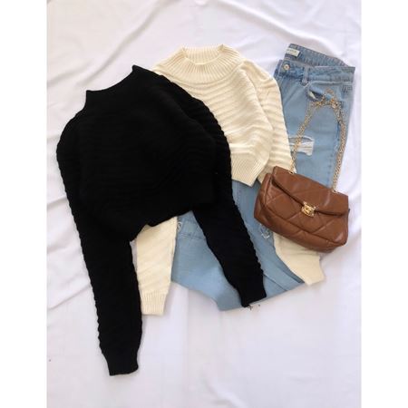 Bej Desenli Crop Kazak