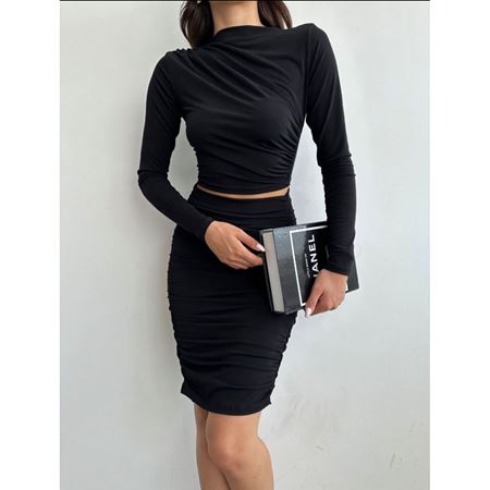 Siyah Sandy Cop Etek Takım