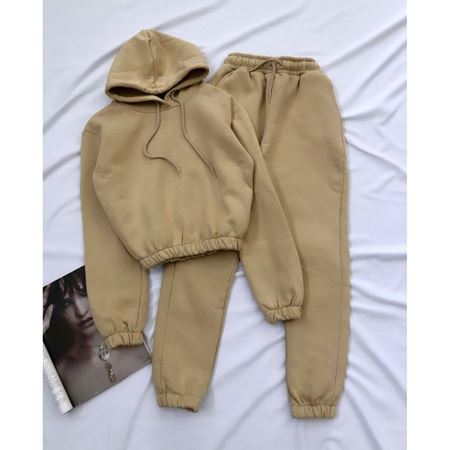 Bej 3 İplik Eşofman Takımı