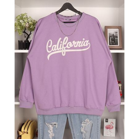 Lila California 3 İplik Sweat