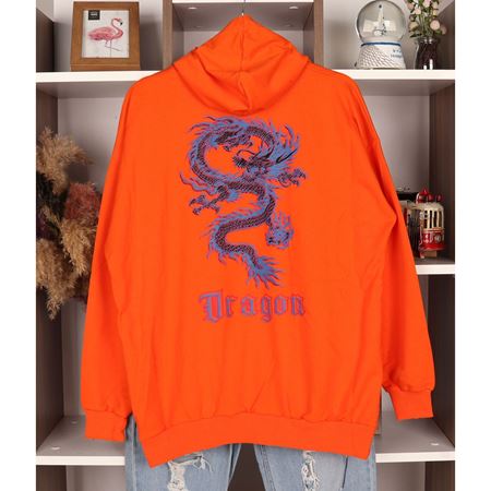 Turuncu Dragon Detay  Sweat