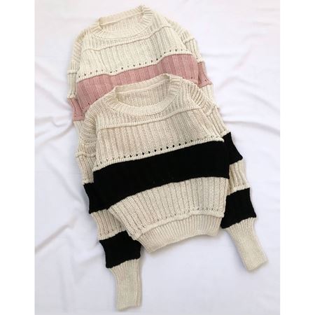 Siyah Örme Triko Kazak