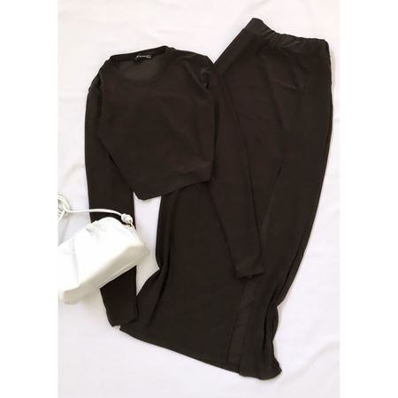 Kahverengi Sandy Uzun Etek Takım