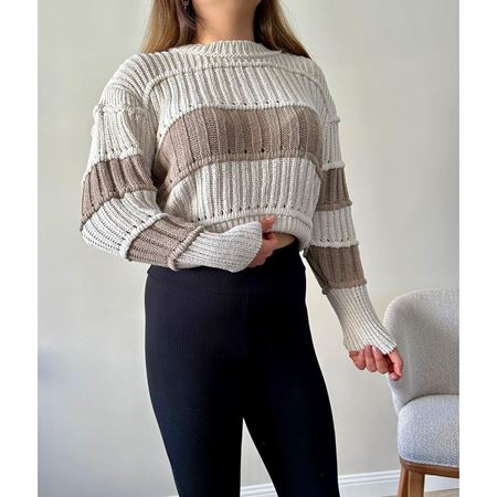 Kahverengi Örme Triko Kazak