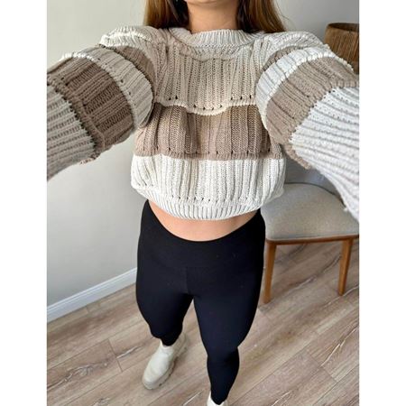 Kahverengi Örme Triko Kazak