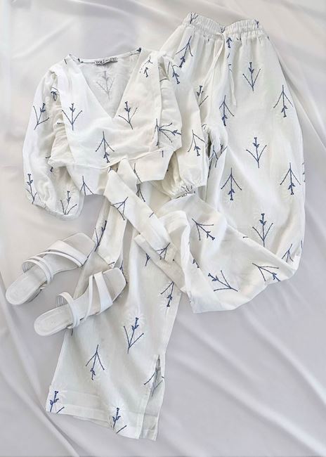 Mavi DLL Kruvaze Astarlı Pantolon Takım