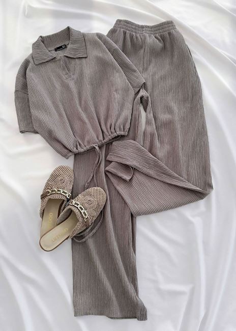 Taş Polo Yaka Büzgü Takım