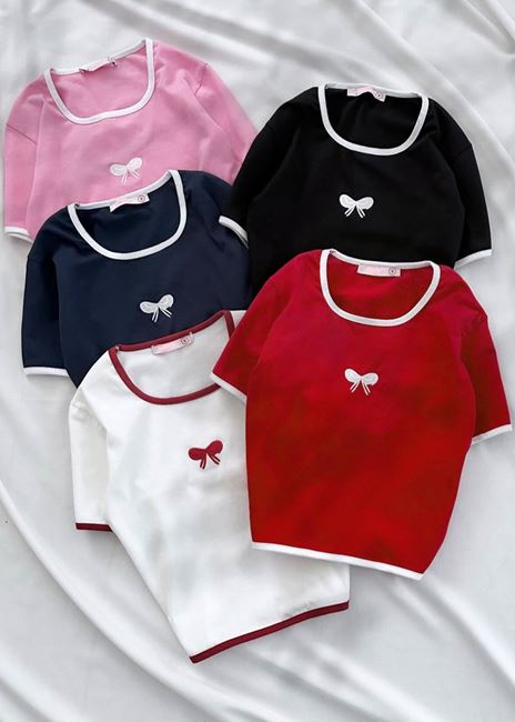 Pembe Fiyonk Nakış Biyeli Crop