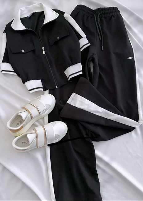 Siyah Garnili Ceket Takım