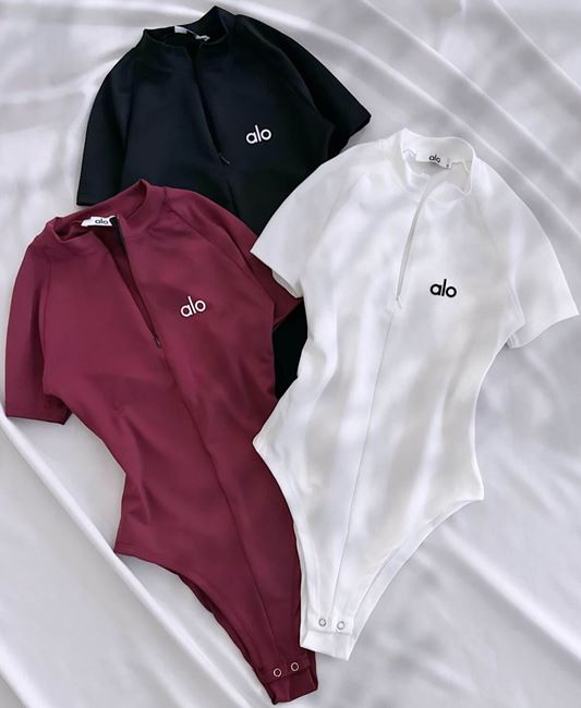 Bordo Alo Nakış Bodysuit