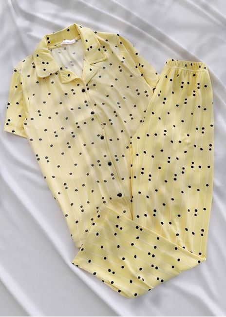 Sarı Çizgi Milan Pijama Takımı