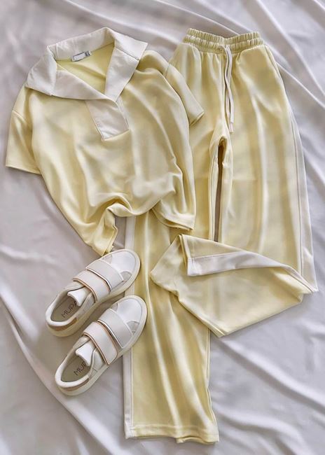 Sarı Beyaz Yaka Modal Takım