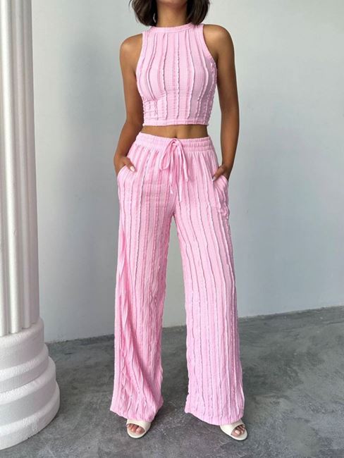 Pembe Halter Yaka Takım