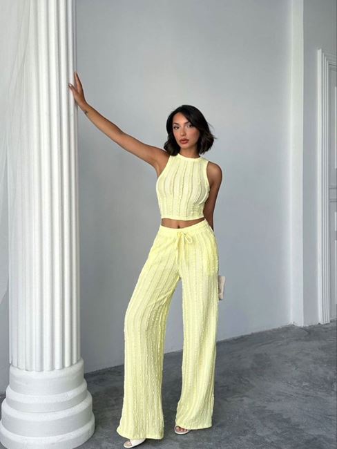 Sarı Halter Yaka Takım