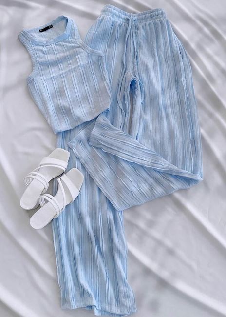 Mavi Halter Yaka Takım