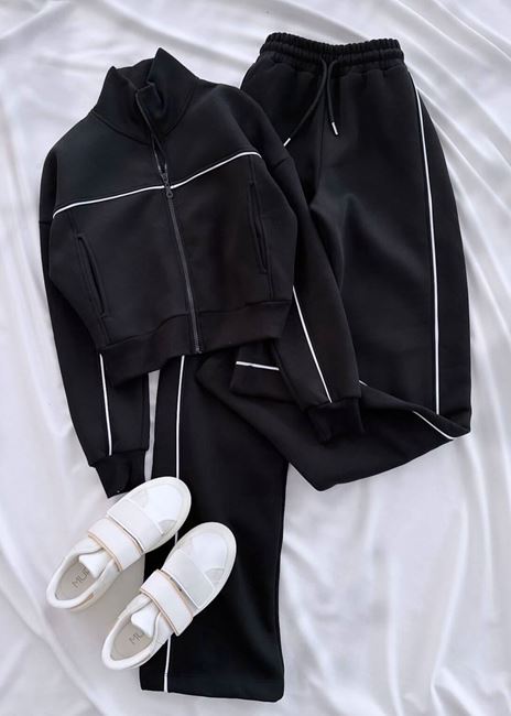 Siyah Biyeli Eşofman Takımı