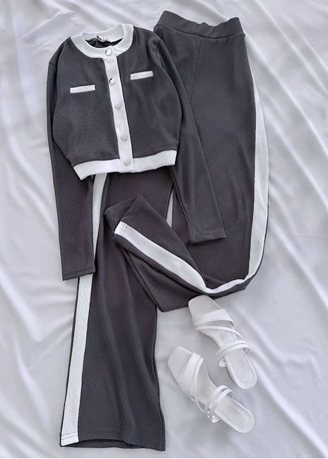 Antrasit Ottoman Pantolon Takım