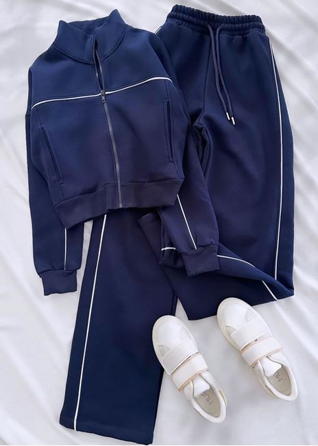 Lacivert Biyeli Eşofman Takımı