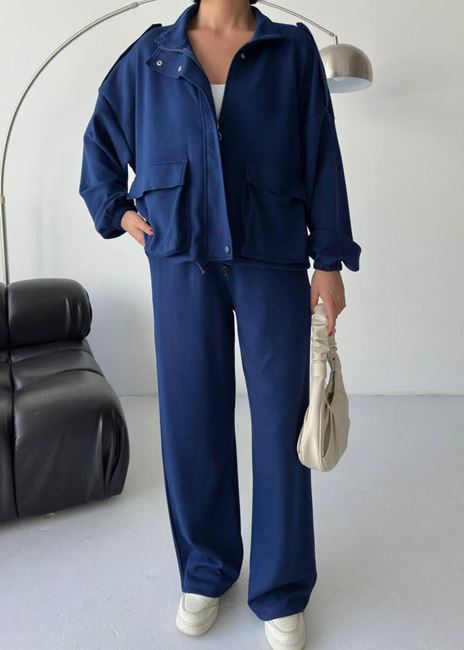 Mavi Cep Detay Oys Ceket Takım