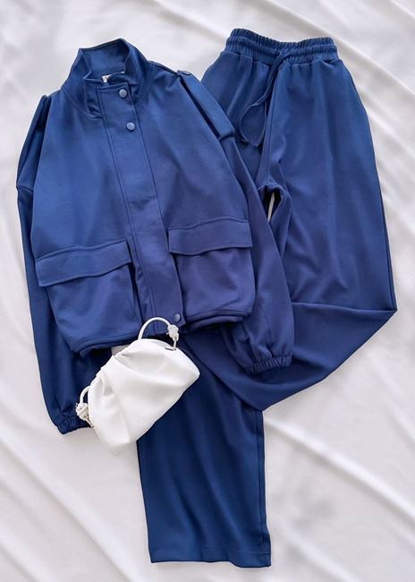 Mavi Cep Detay Oys Ceket Takım
