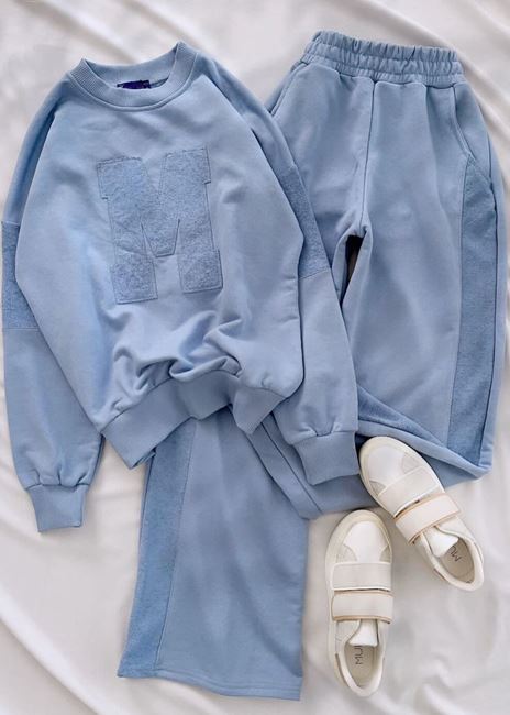 Mavi M Şardonlu Eşofman Takımı