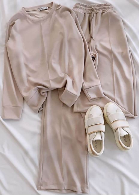 Bej Basic Modal Eşofman Takımı