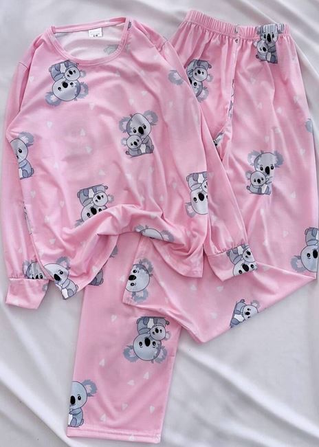 Pembe Koala Desen Pijama Takımı