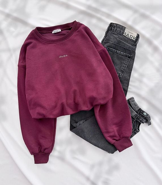 Bordo Studio Büzgü Sweat