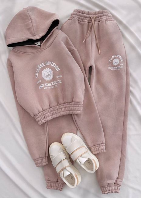 Pembe Athletic 3 İplik Eşofman Takımı