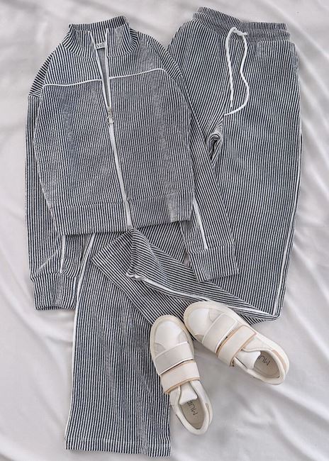 Lacivert Biyeli Su Yolu Eşofman Takımı