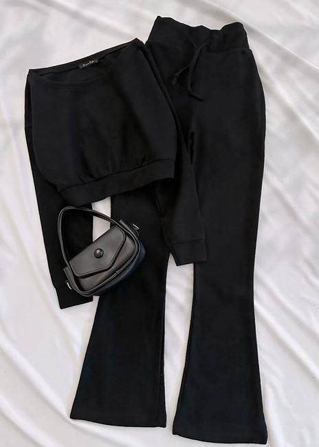 Siyah Selanik İspanyol Paça Takım