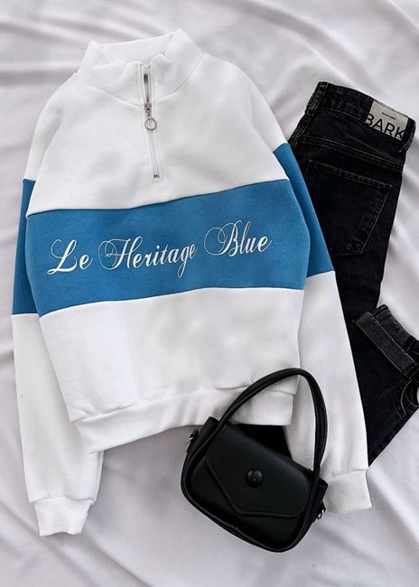 Beyaz Lhb Çift Renk Sweat 