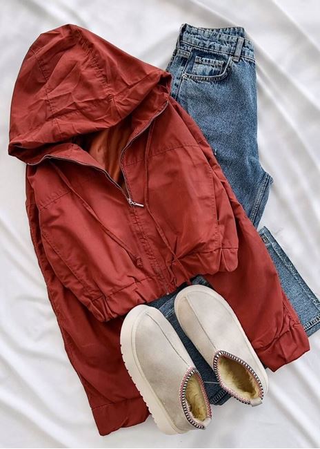 Kiremit Astarlı Bomber Ceket