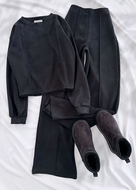 Siyah Ters Dikiş Takım