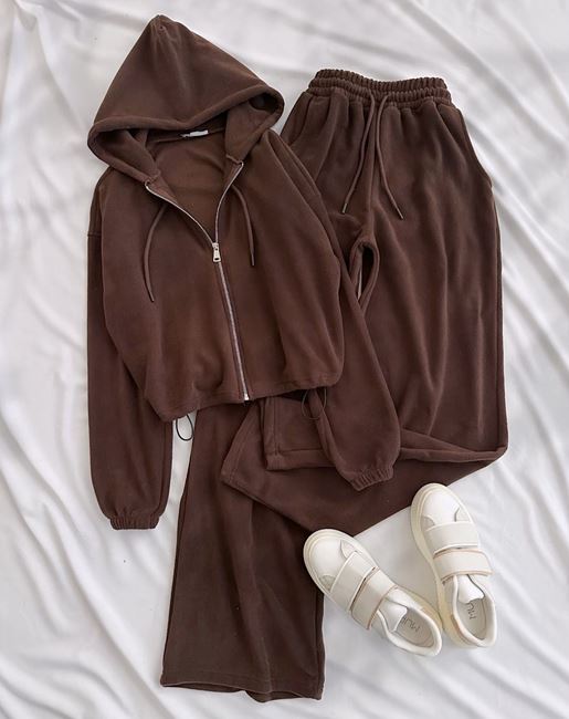 Kahverengi Polar Bel Stoperli Takım