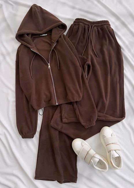 Kahverengi Polar Bel Stoperli Takım