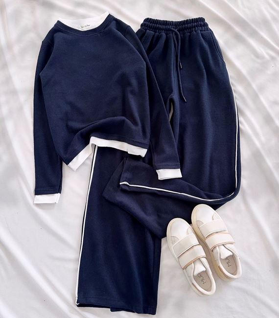 Lacivert Tişört Birleşik Model Eşofman Takımı