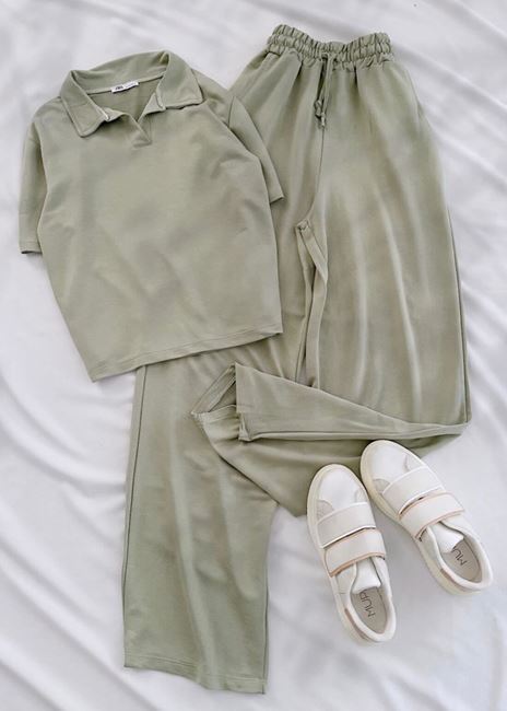 Yeşil Polo Yaka Mlj Basic Takım